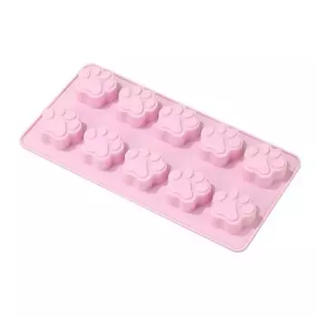 Puppy Dog Paw and Bone Ice Trays Silicone Pet Treat Molds Soap Chocolate Jelly Candy Mold Cake Decorating Baking Moulds фиолетовый