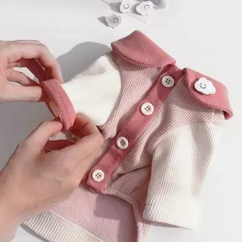 Puppy Dog Spring and Autumn Bottom Shirt Teddy Clothing Bigbear Cat Pomeranian Two-legged Clothing Small Puppy Pet Clothing XS (recommended weight 1-1.5 kg)