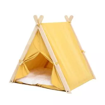 Puppy Pet Cat Tent Universal Multifunctional Detachable Washable Pet Cat Dog House for Home Dark теплый желтый
