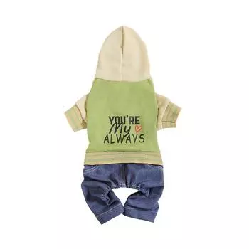 Puppy Tracksuit Pet Jumpsuit Cute Pet Clothes Chihuahua Dog Hooded For Small Medium Dog L