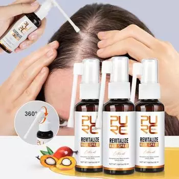 PURC Масло батана для роста волос Масло розмарина Биотин Против выпадения волос Быстрое восстановление роста Лечение утолщение волос Спрей для роста для мужчин и женщин 2 Pieces красный