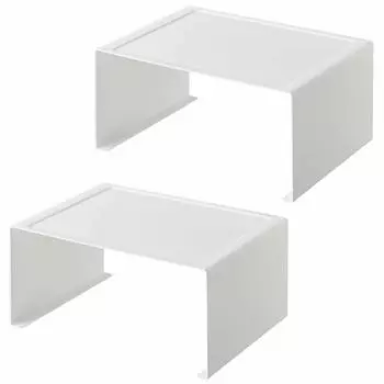 purchase set of Yamazaki Jitsugyo Kitchen Rack Tower Kitchen Steel Rack L White 3791 Kitchen Storage Storage Rack Seasoning Rack Steel Shelf белый