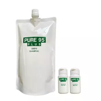 PURE95 PLUS Аминокислотный шампунь Шампунь x 2 Набор Pure95 Plus Сменный блок Эксклюзивный салонный уход за волосами Уход за поврежденными волосами Мужчины Женщины Унисекс (Подмывание Японии) Некремниевый