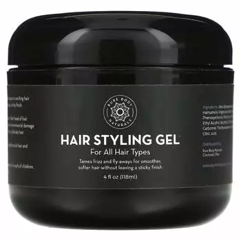 Pure Body Naturals, Гель для укладки волос, 4 жидких унции (118 мл)