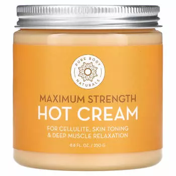 Pure Body Naturals, Максимально сильный горячий крем, 8,8 жидких унций (250 г)