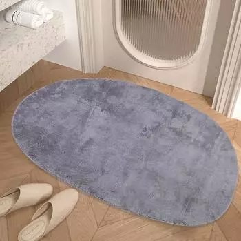 Pure Color Simple Polyester Carpet Bathroom Bathroom Non-slip Absorbent Mat Easy To Take Care of Full Floor Mat 80x140