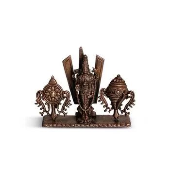 Pure Copper Tirupati Venkateswara | SCN Style Handmade Idol for Puja | South Indian Temple Decor