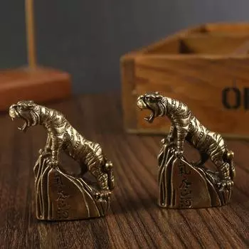 Pure Copper Zodiac Tiger Statue Handicrafts Copper Tiger Craft Decoraion Accessories медный