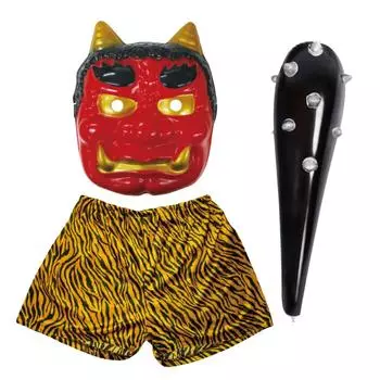 Pure Costume Set Setsubun Set Косплей Штаны Red Mask Club [набор из 3 предметов] + +