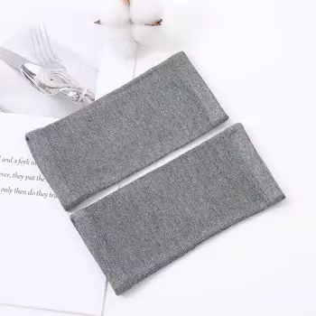 Pure Cotton Arm Sleeves Men s and Women s Long sleeve Summer Thin Air-Conditioned Room Wrist Guard Elbow Arm Joint Warm Fake Sleeve Dark gray [20cm long]] L