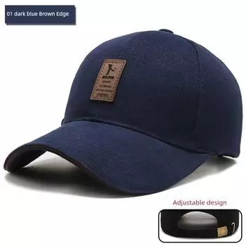 [Pure Cotton] Hat Men s and Women s Spring & Fall Outdoor Baseball Cap Easiest for Match Fashion Peaked Cap K-style Casual Hat Sun Hat Tibetan Blue Adjustable