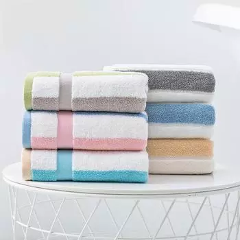 Pure Cotton Rainbow Color Striped Face Towel 34x76cm Soft Hand Towels For Adults Kids Strong Absorbent Bathroom Spa Sport Towel 1pc 34x76cm