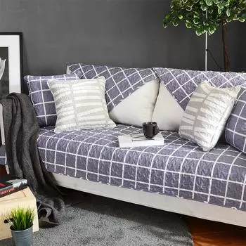 Pure Cotton Sofa Cushion, All Season Fabric, Anti Slip, Modern and Simple Living Room Combination Sofa Cover, Towel 70*70