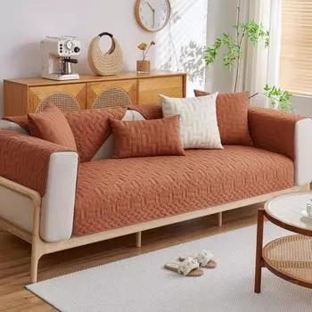 Подушка для дивана из чистого хлопка, ткань для четырех сезонов, нескользящая подушка для дивана, простой современный чехол для дивана, полотенце 70*70cm