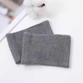 Pure Cotton Thin Wristband Men and Women Joint Gloves Heattech Elbow Pad Summer Air-Conditioned Room Breathable Wrist Guard Sports Sprain Dark gray [10cm long]] L