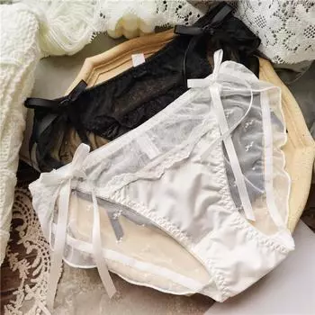 Pure Desire милые длинные ноги ледяной шелк кружево кружевная сетка сексуальное женское нижнее белье с низкой талией One Size белый