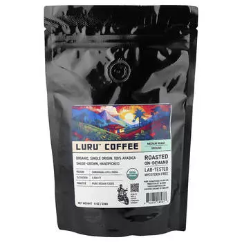 Pure Indian Foods, Luru™ Coffee, Ground Coffee, Medium Roast, 8 oz (226 g)