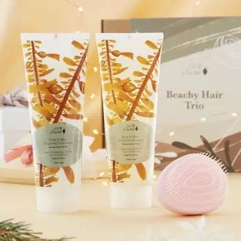 Pure Набор для волос трио (Шампунь для придания объема с ламинарией и мятой 236 мл + Кондиционер мл + Щетка