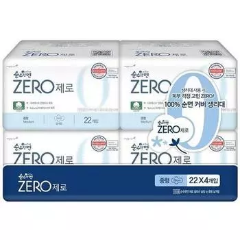 Pure Noodle Zero 4 упаковки в упаковке, выберите 2 вида (средний/большой) Medium 22P*4 pack