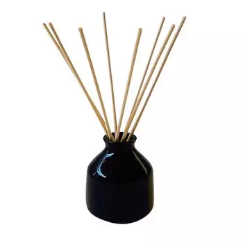 Pure Source India Ceramic Reed Difuser Pot (3.5 inch, Black) чёрный