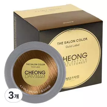 Pure The Salon Color Gold Label Краска для волос, молочно-коричневый, 3 упаковки
