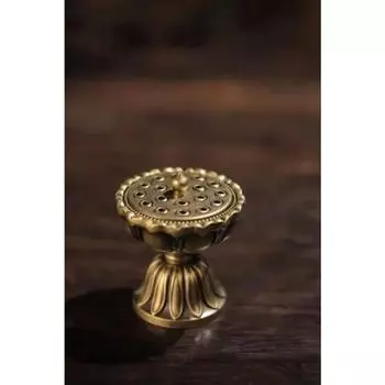 PureCopper Zen Lotus Медная курильница для благовоний Чистая медь Антикварная старая лампа-лотос Сандаловое дерево Курильница для благовоний Китайские благовония
