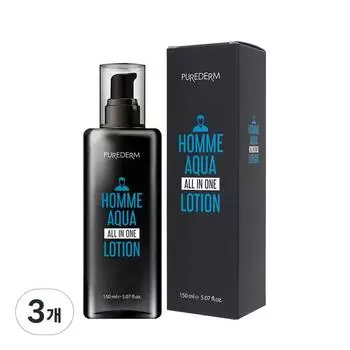 Purederm Mens All-in-One Лосьон, 150мл, 3 шт, лучшая мужская косметика Кореи