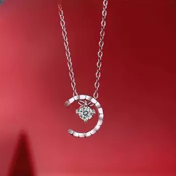 PureMax настоящий VVS1 муассанит ожерелье для женщин стерлингового серебра S925 луна звезда GRA бриллиантовое ожерелье свадебные ювелирные украшения 45cm