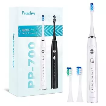Pureplove электрическая звуковая зубная щетка беспроводная IPX7 5 сверхвысокая скорость низкая память предотвращение неприятного запаха изо рта зубная щетка, зубная щетка, тихая, 42 000 об./мин,