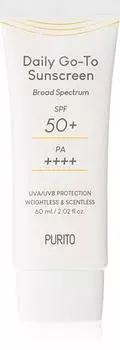 Purito Легкий защитный крем для лица Daily Go-To Sunscreen SPF 50+ TU прозрачный