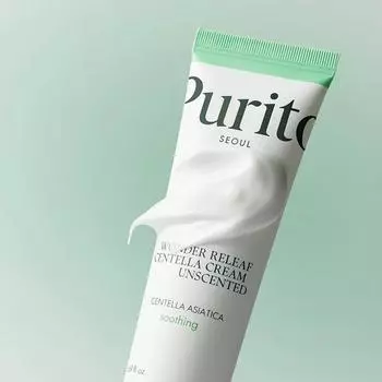 Purito Seoul Wonder Releaf Centella Cream Unscented 50ml, Веганский, Увлажняющий, Корейская косметика, Kbeauty, образец