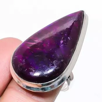 Purple Labradorite Gemstone 925 Sterling Silver Jewelry Ring Size 8.5 S5M05