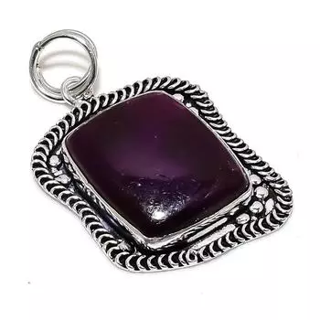Purple Labradorite Gemstone Handmade 925 Sterling Silver Gift Pendant 2.25 q0t65