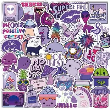 Purple Landscape Sticker Ins Wind Luggage Notebook Girl Wind Cartoon Graffiti Purple Series Stickers
