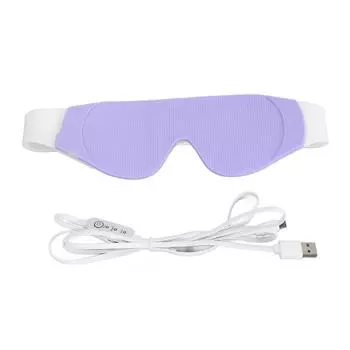Фиолетовый силиконовый нагревающийся чехол для глаз с регулируемой температурой, USB-разъем, горячий компресс для глаз, сухой