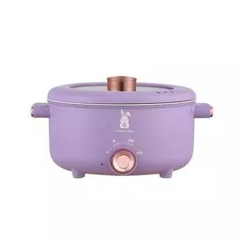 Фиолетовый/белый 3,5 л электрическая плита горячая кастрюля сковорода для жарки тушеное мясо керамическая глазурь антипригарное покрытие 3 скорости 800 Вт пароварка Antidry белый