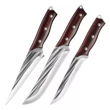Purple wood handle forging hammer boning knife Butcher butcher butcher with sheath tool Carving knife Carving knife