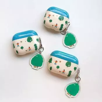 Purpur Original Большое Дерево Чехол для наушников AirPods ТПУ Мягкий Чехол Защитная крышка для Bluetooth-гарнитуры Apple Airpods Pro