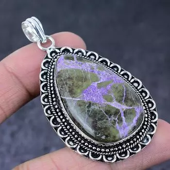Purpurite Gemstone Handmade 925 Sterling Silver Gift Jewelry Pendant 2.64 y1U93