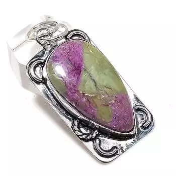 Purpurite Gemstone Handmade 925 Sterling Silver Jewelry Gift Pendant 2.09 j8S68