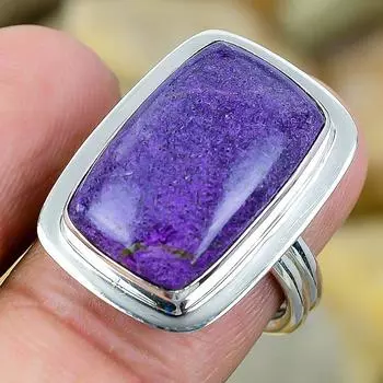 Purpurite Gemstone Solid 925 Sterling Silver Handmade Ring s.Ad S1554-82