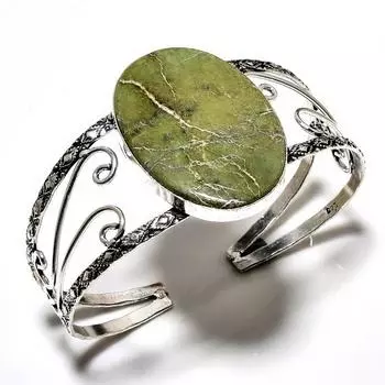 Пурпуритовый драгоценный камень 925 посеребренный ювелирный браслет ручной работы-манжета