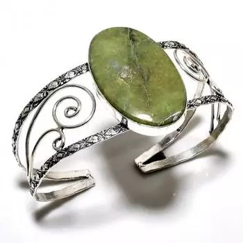 Пурпуритовый драгоценный камень 925 посеребренный ювелирный браслет ручной работы-манжета