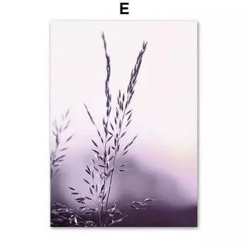 Пурпурное море, пляж, птица, тростник, роза, кактус, настенное искусство, холст, живопись, постеры и принты, настенные картины для бара, отеля, для декора гостиной 21cm30cm NoFrame