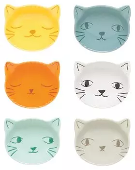 Purrfect Cat Pinch Bowl, набор из 6 штук L46003