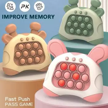 Push Game Pop Super Bubble Game Light Up Music Quick Press Light Антистресс снятие стресса Игрушки Монтессори для детей Подарок для взрослых