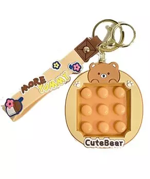 Пуш-поп брелок Pochi Pochi Charm Maze развивающая игрушка аксессуар игрушка убить время снятие стресса обучение кончиков пальцев [МАГАЗИН SHIMATARO] (нести) коричневый
