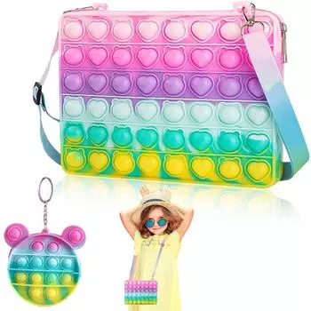 Push Pop плечевой набор Squeeze плечевой ремень снятие стресса декомпрессия кроссбоди монета аксессуар рождественский подарок сумка, 2, игрушка, детский кошелек, сумка,