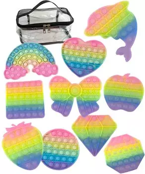 Push Pop Variety Set of 10 Squeeze Fluffy Honey Jumbo Squeeze Big Squeeze (Набор для девочек)