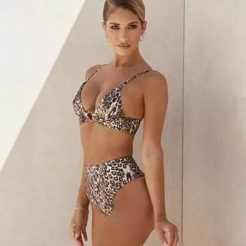 Push Up Бикини Купальник Женщины Высокая Талия Бикини Набор Из Двух Частей Купальники Пляжный Купальный Костюм S